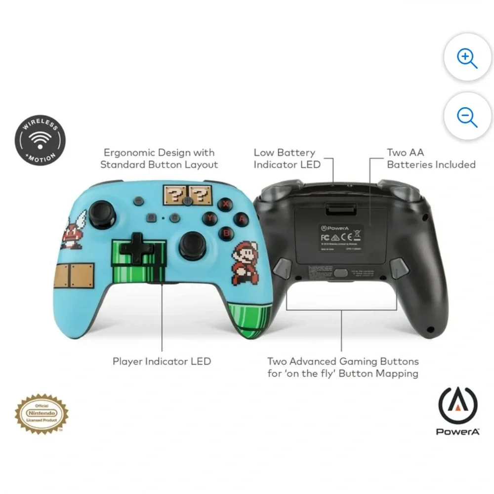 NWB PowerA Enhanced Wireless Controller for Nintendo Switch -Super Mario Bros. 3